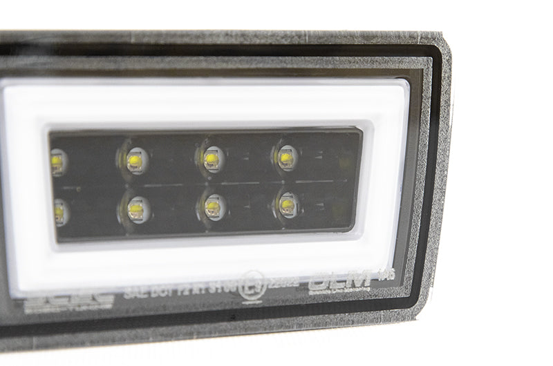 OLM F1 NB+R V2 (Clear Lens, Gloss Black Base, White Bar) - 2015-2020 WRX / STI