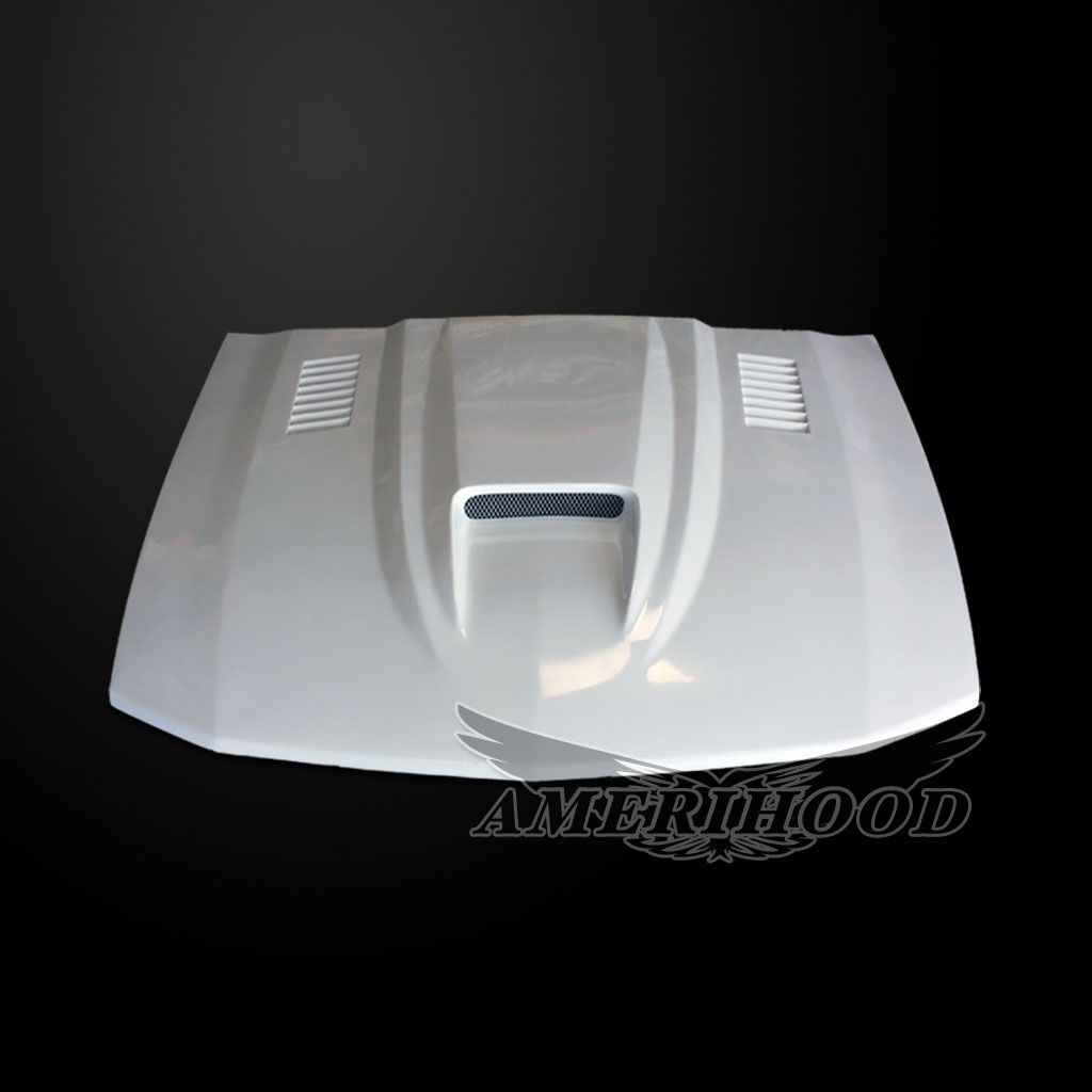 AmeriHood - Ford Mustang 2005-2009 Type-SMS Style Functional Heat Extraction Ram Air Hood