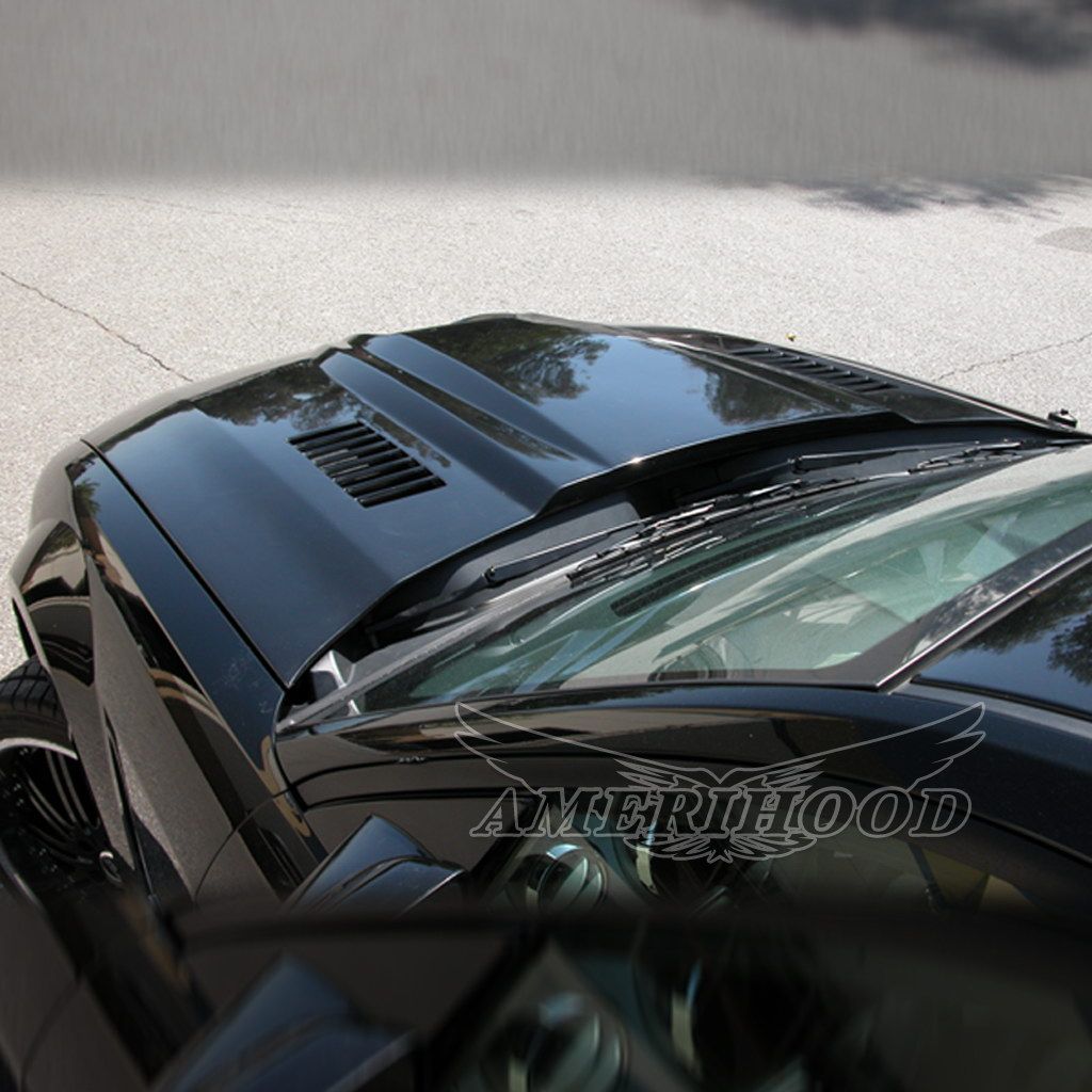 AmeriHood - Ford Mustang 2005-2009 Type-SMS Style Functional Heat Extraction Ram Air Hood