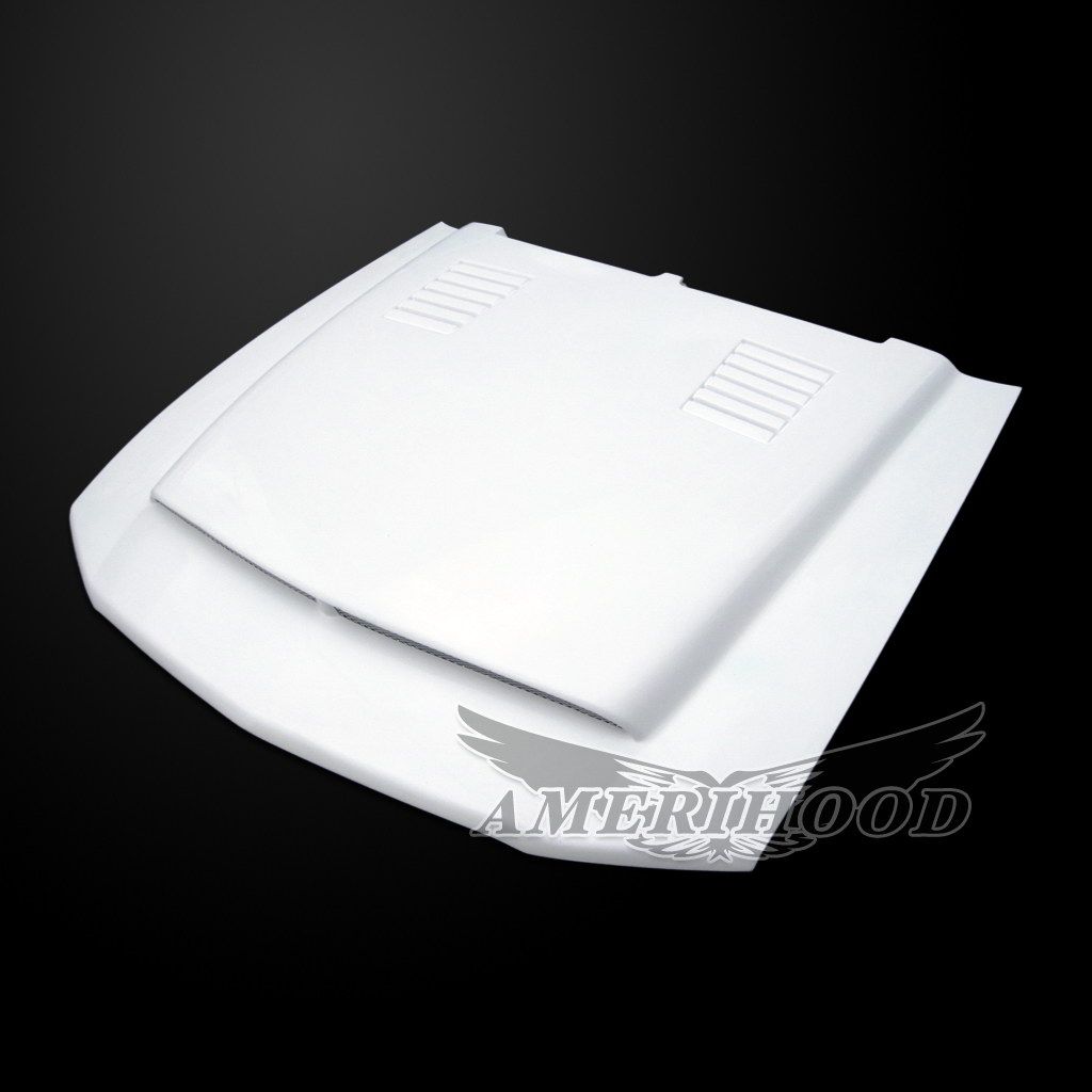 AmeriHood - Ford Mustang Shelby GT500 2007-2009 SSE Style Functional Heat Extraction Ram Air Hood