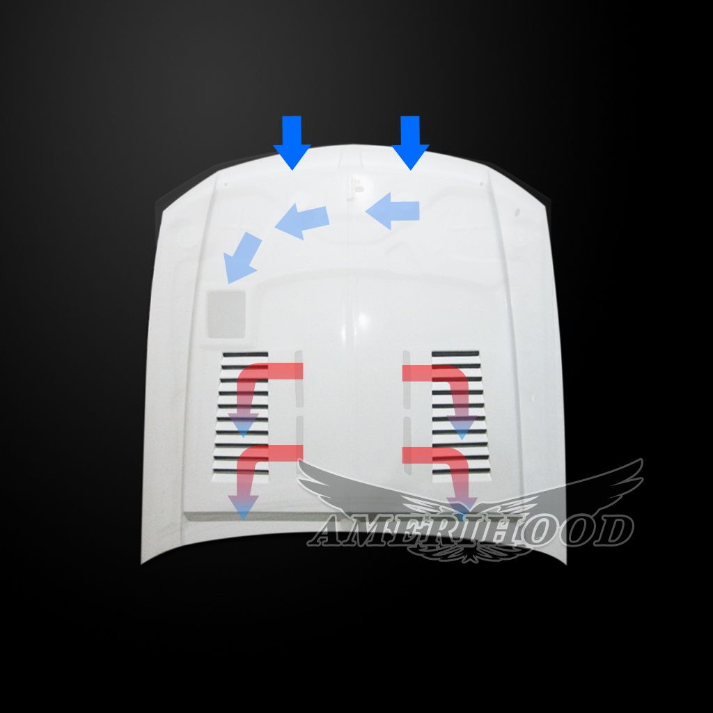 AmeriHood - Ford Mustang 2005-2009 Type-C Style Functional Ram Air Hood
