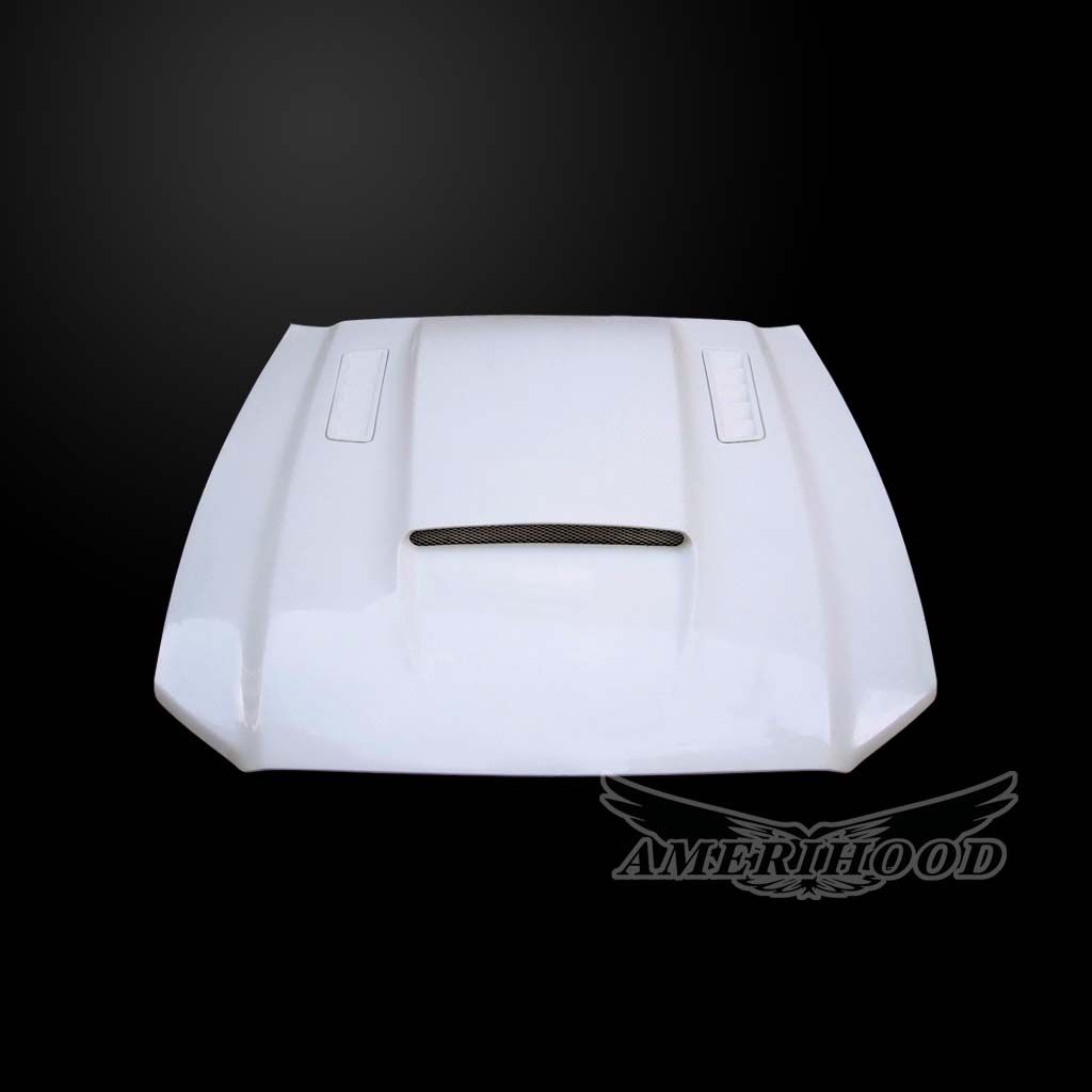 AmeriHood - Ford Mustang Shelby GT500 2010-2014 SMS Style Functional Heat Extractor Ram Air Hood