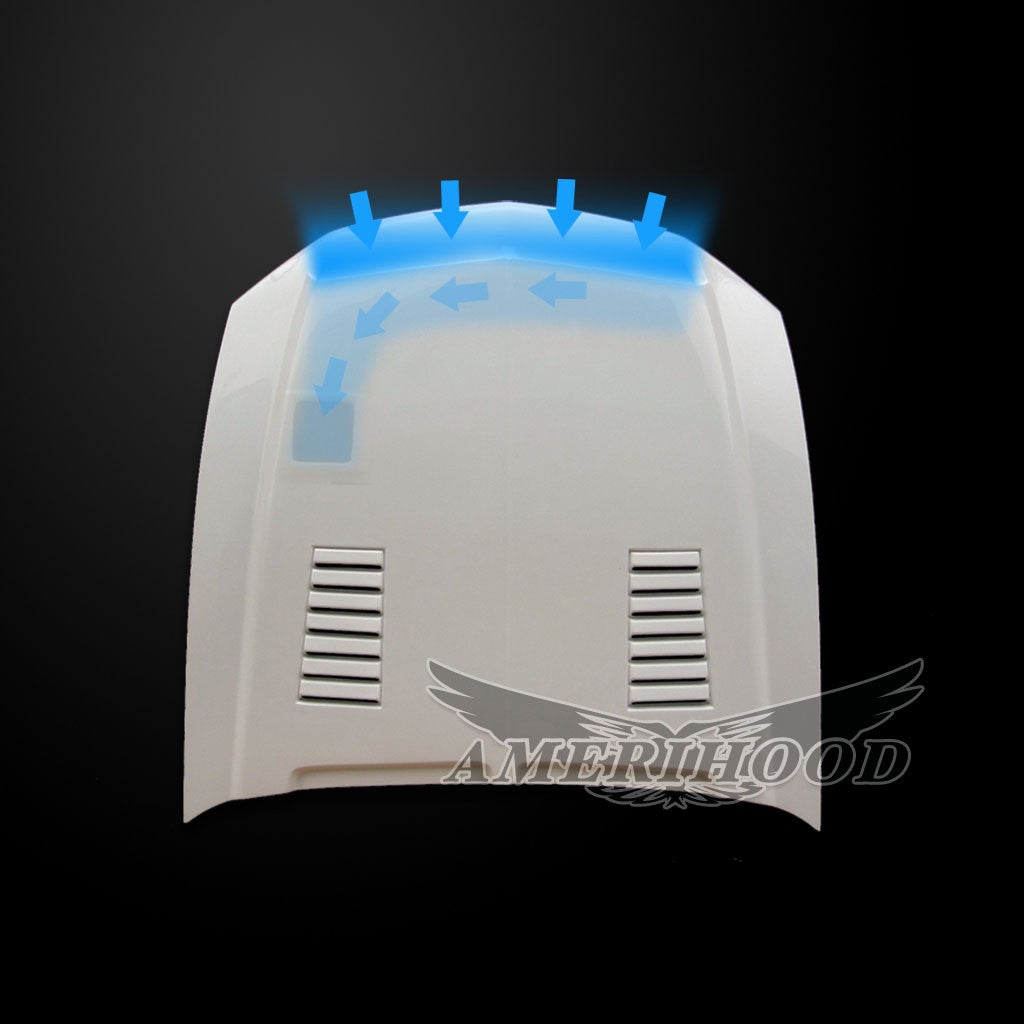 AmeriHood - Ford Mustang Model 2010-2012 E Style Functional Heat Extraction Hood