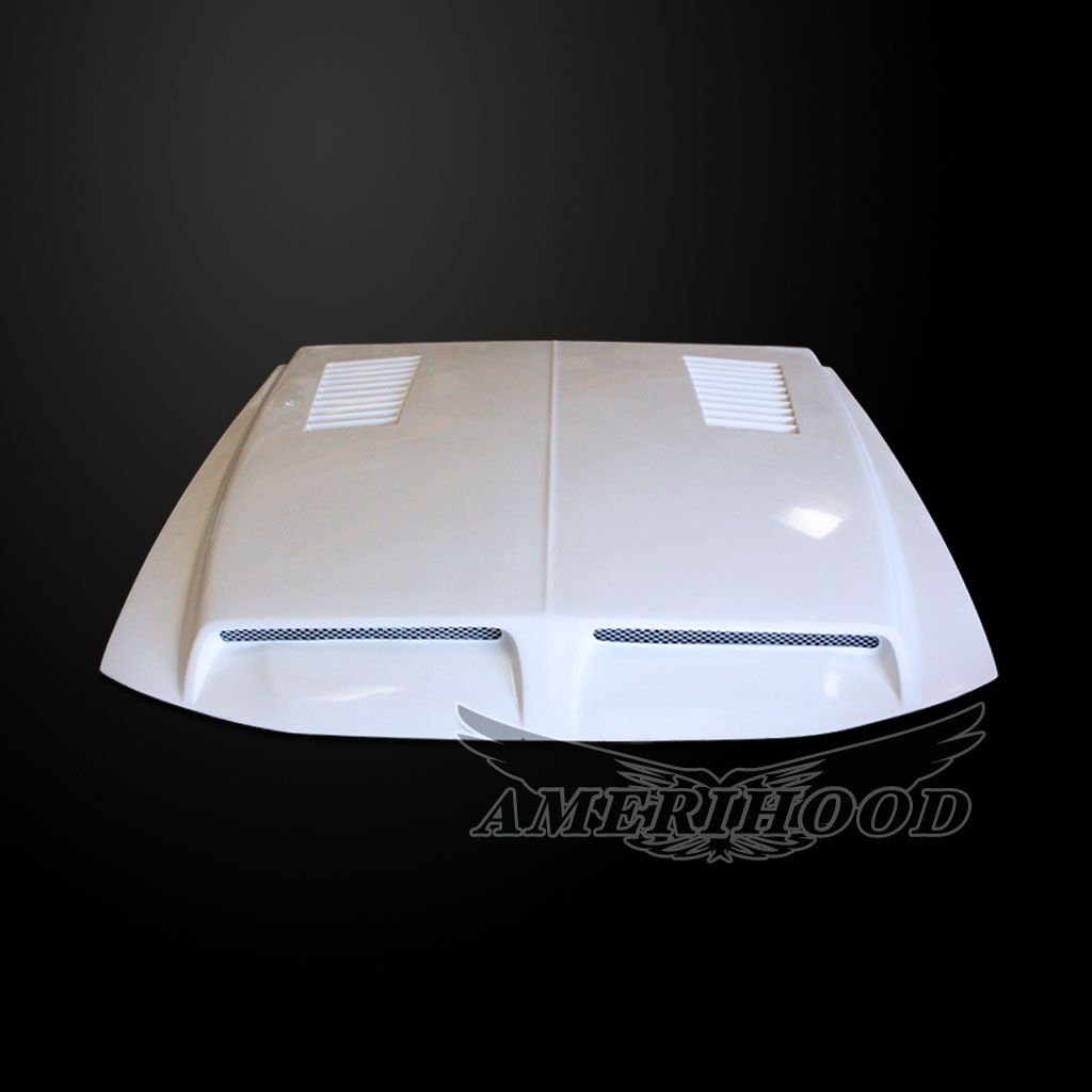 AmeriHood - Ford Mustang 1999-2004 Type-E Style Functional Heat Extraction Ram Air Hood