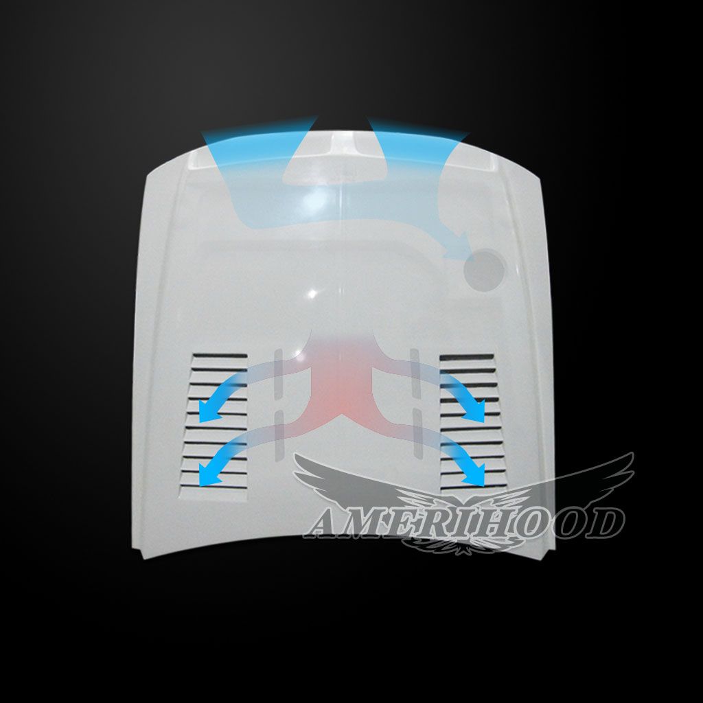 AmeriHood - Ford Mustang 1999-2004 Type-E Style Functional Heat Extraction Ram Air Hood