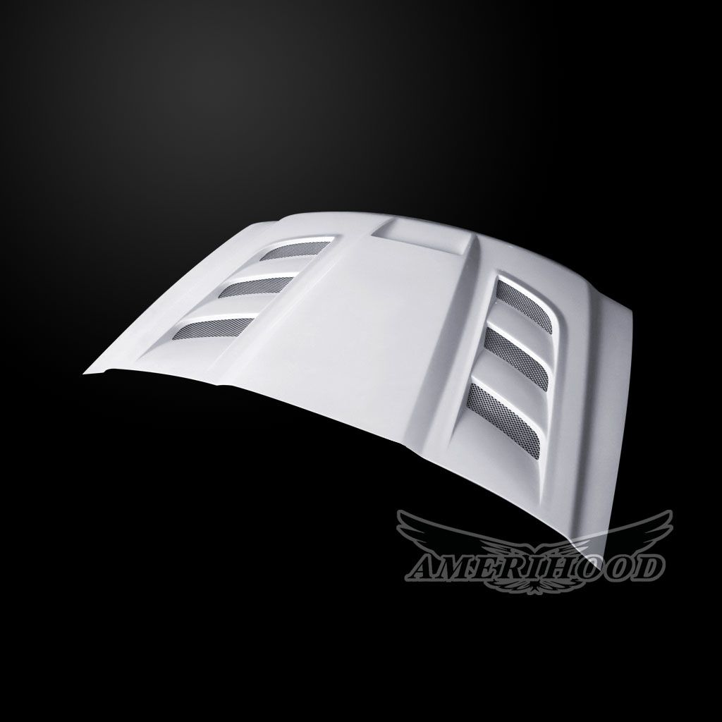 AmeriHood - GMC Sierra 2500HD 2011-2014 Type VIP Style Functional Heat Extractor Ram Air Hood