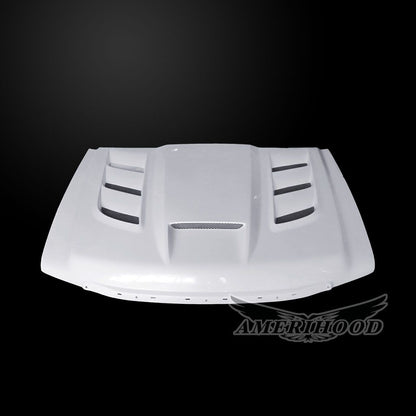 AmeriHood - GMC Sierra 2500HD 2011-2014 Type VIP Style Functional Heat Extractor Ram Air Hood