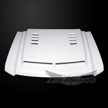 AmeriHood - GMC Sierra 1500 Classic 2019 Type-E Style Functional Heat Extractor Ram Air Hood