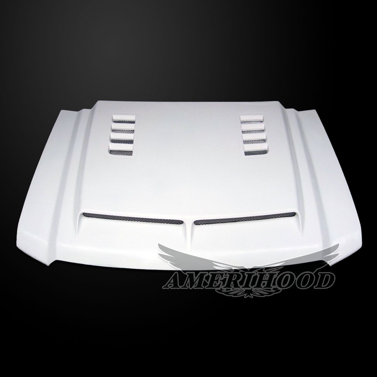 AmeriHood - GMC Sierra 1500 Classic 2019 Type-E Style Functional Heat Extractor Ram Air Hood