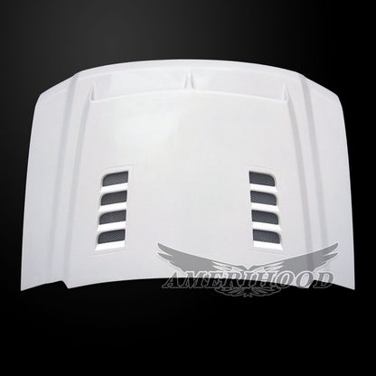 AmeriHood - GMC Sierra 1500 2014-2018 Type-E Style Functional Heat Extractor Ram Air Hood