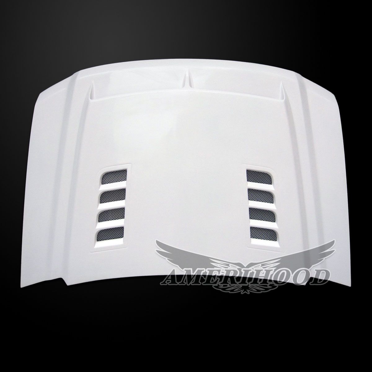 AmeriHood - GMC Sierra 1500 Classic 2019 Type-E Style Functional Heat Extractor Ram Air Hood