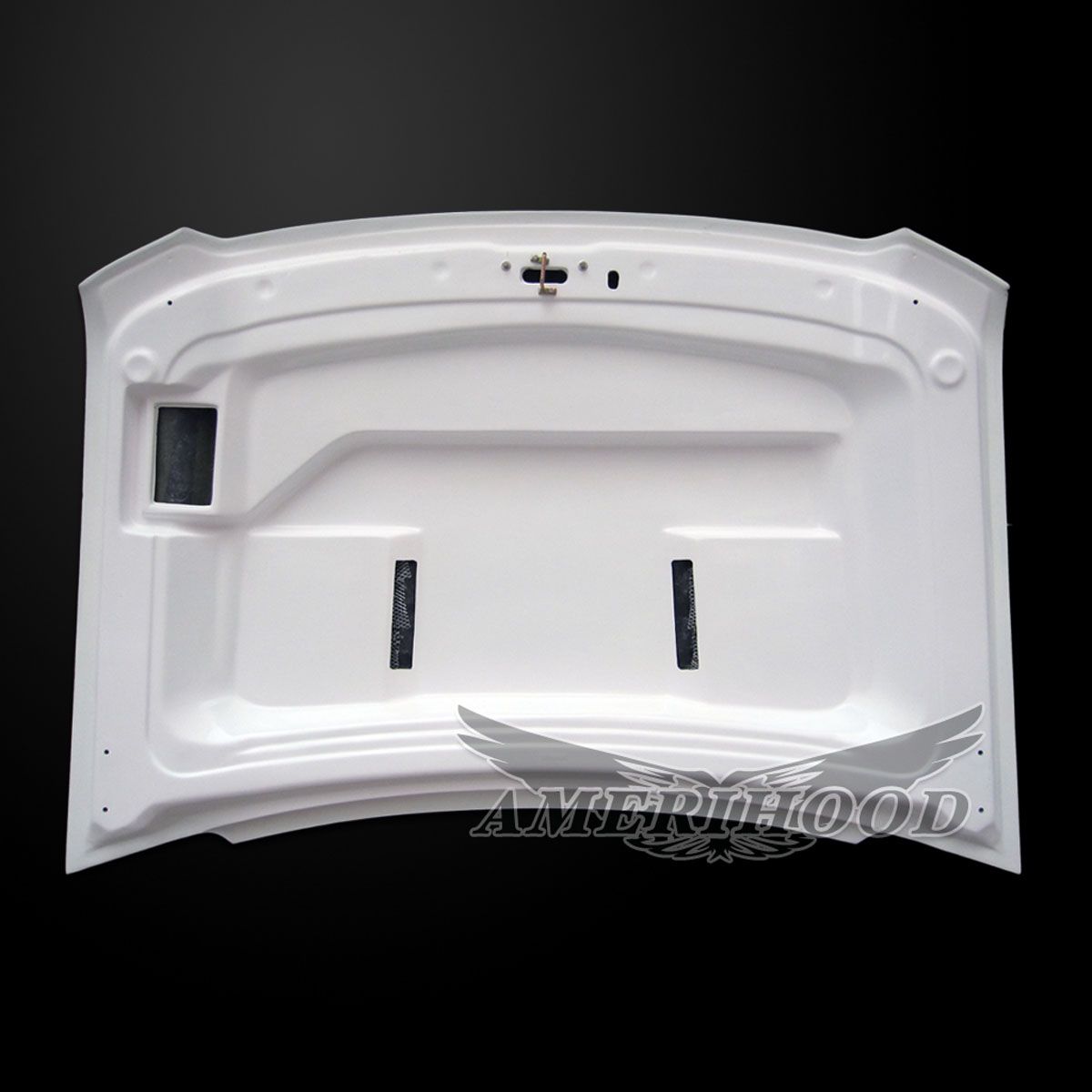 AmeriHood - GMC Sierra 1500 Classic 2019 Type-E Style Functional Heat Extractor Ram Air Hood