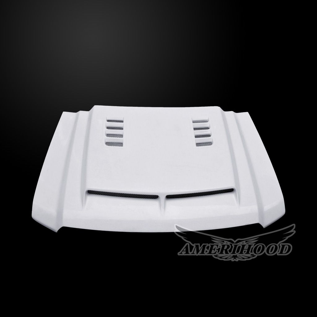 AmeriHood - GMC Sierra 2500HD 2015-2019 Type-E Style Functional Heat Extractor Ram Air Hood