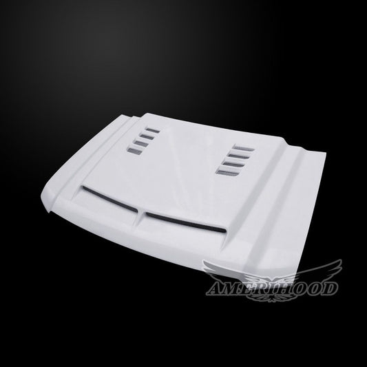 AmeriHood - GMC Sierra 2500HD 2015-2019 Type-E Style Functional Heat Extractor Ram Air Hood
