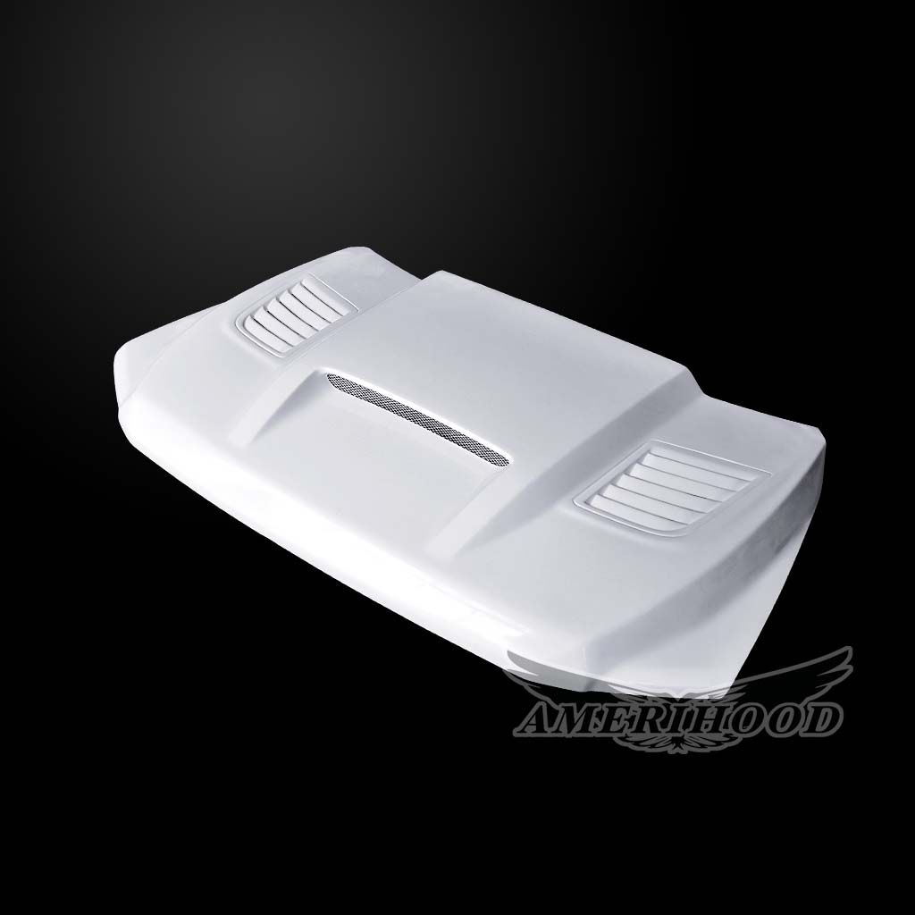 AmeriHood - GMC Sierra 2500 2020-2025 SSK Style Functional Heat Extractor Ram Air Hood (Vehicle Registration Card Required)