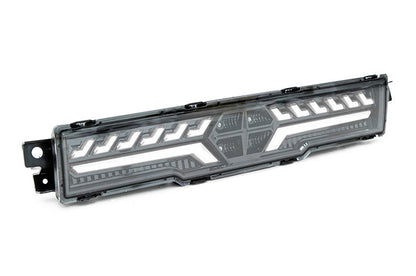 OLM V2 F1 Rear Fog Light (Clear Lens, Black Base, White Bar) - 2022 BRZ / GR86