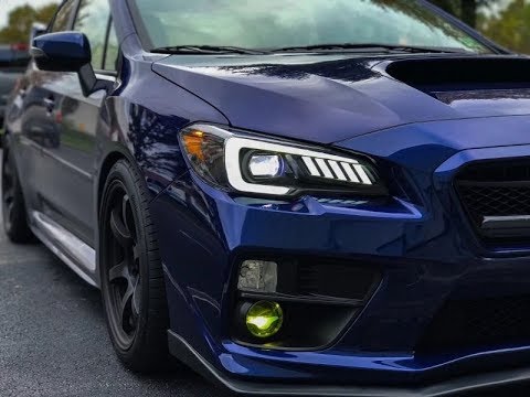 OLM Sokudo LED Headlights with DRL + Sequential Turns - 2015-2021 Subaru WRX / STI
