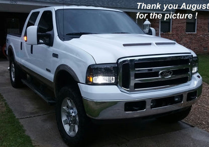 AmeriHood - Ford F-250 1999-2003 Super Duty 7.3L Diesel Type-E Style Functional Heat Extractor Ram Air Hood
