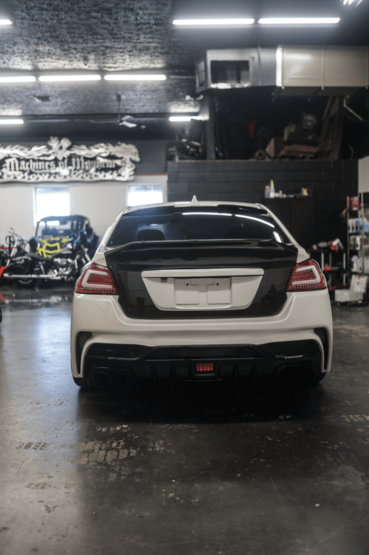 JDMuscle [15-21 WRX/STI] Gloss Black / Paint Matched License Plate Backing