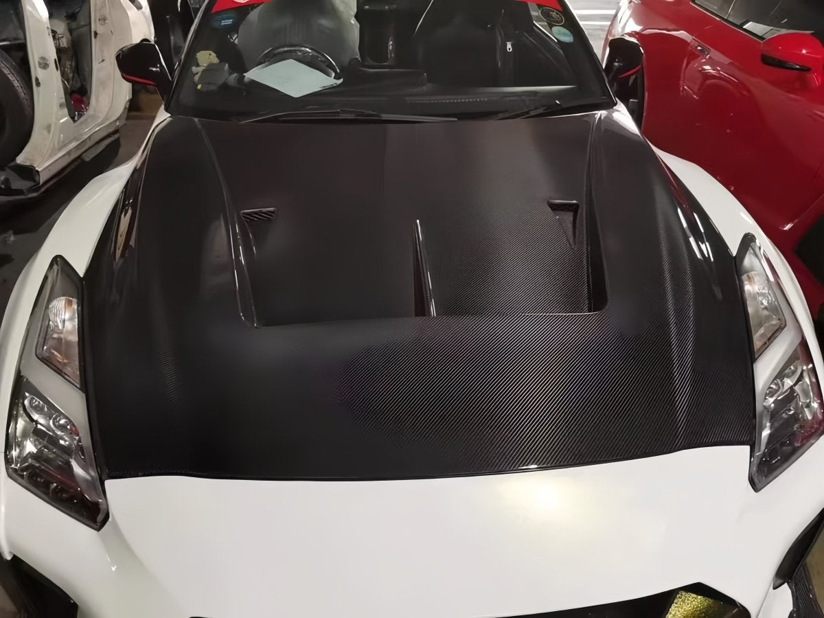 JDMuscle [17-24 GT-R] Carbon Fiber Hood - LB Style