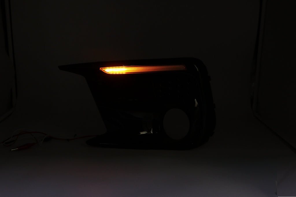 JDMuscle [18-21 WRX/STI] JDM Style Sequential Turn+Drl Bezel w/ Fog Light Cut Out