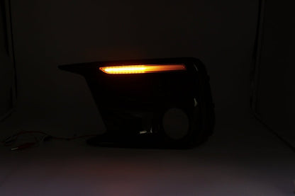 JDMuscle [18-21 WRX/STI] JDM Style Sequential Turn+Drl Bezel w/ Fog Light Cut Out