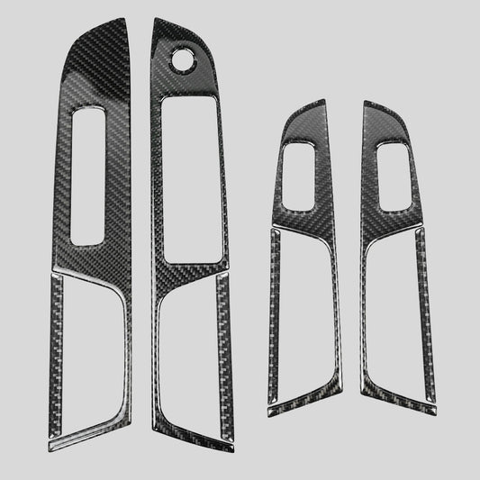 JDMuscle [18-21 WRX/STI] P&S Series Carbon Fiber Front Door Switch Panel and Rear Door Switch Panel