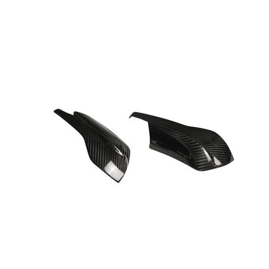 JDMuscle [22-25 WRX w/o Turn Signal] Tanso Pre-preg Carbon Fiber Side Mirror Lower Trim Covers w/ Gloss Finish