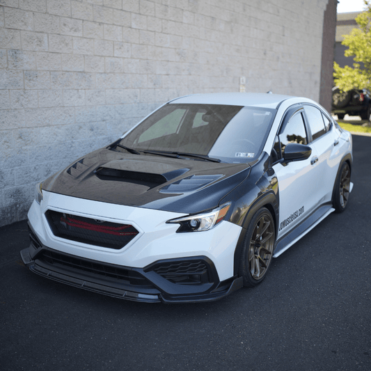 JDMuscle [22-26 WRX] Carbon Fiber Naga Style Front Bumper Lip
