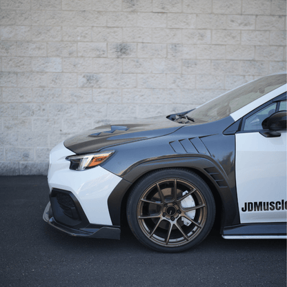 JDMuscle [22-26 WRX] Carbon Fiber Naga Style Front Bumper Lip