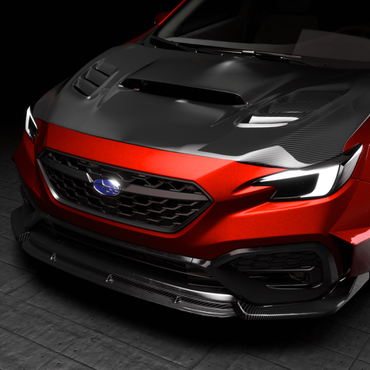 JDMuscle [22-26 WRX] Carbon Fiber Naga Style Front Bumper Lip