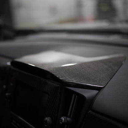 Discontinued JDMuscle [22-26 WRX] Infotainment Dash Cover Replacement - Carbon Fiber/Leather/Alcantara