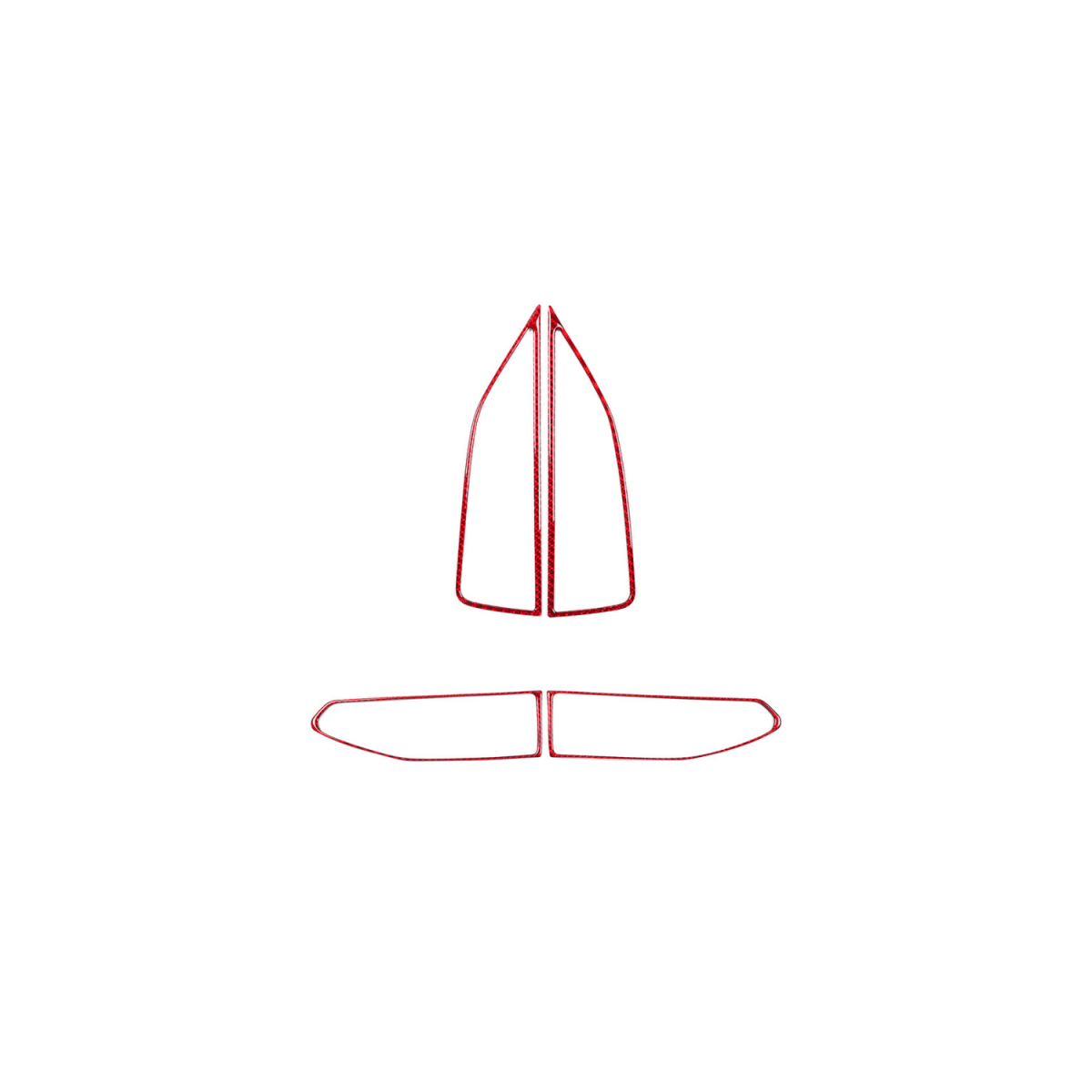 JDMuscle [22-26 WRX] P&S Series Carbon Fiber AC Trim Covers 4 PC | Black Carbon Fiber/ Red Carbon Fiber