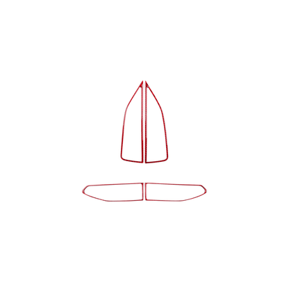 JDMuscle [22-26 WRX] P&S Series Carbon Fiber AC Trim Covers 4 PC | Black Carbon Fiber/ Red Carbon Fiber