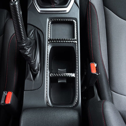 JDMuscle [22-26 WRX] P&S Series Carbon Fiber Cupholder Inner Trim | Black Carbon Fiber/ Red Carbon Fiber
