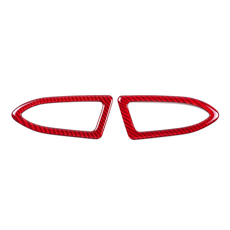 JDMuscle [22-26 WRX] P&S Series Carbon Fiber Dash AC Trim 2 PC | Black Carbon Fiber/ Red Carbon Fiber