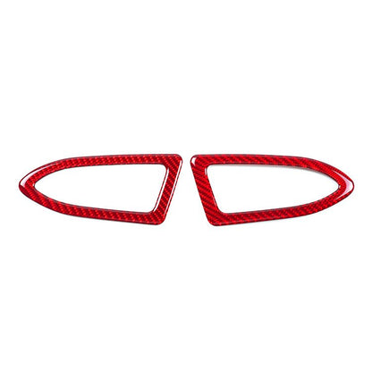 JDMuscle [22-26 WRX] P&S Series Carbon Fiber Dash AC Trim 2 PC | Black Carbon Fiber/ Red Carbon Fiber