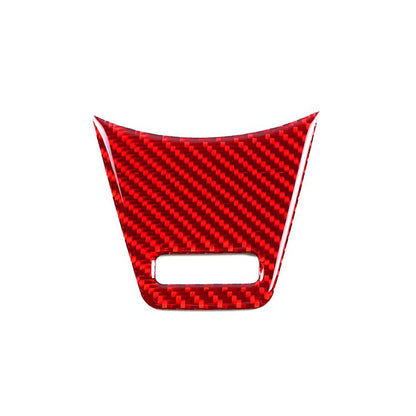 JDMuscle [22-26 WRX] P&S Series Carbon Fiber Steering Wheel Lower Trim Cover | Black Carbon Fiber/ Red Carbon Fiber