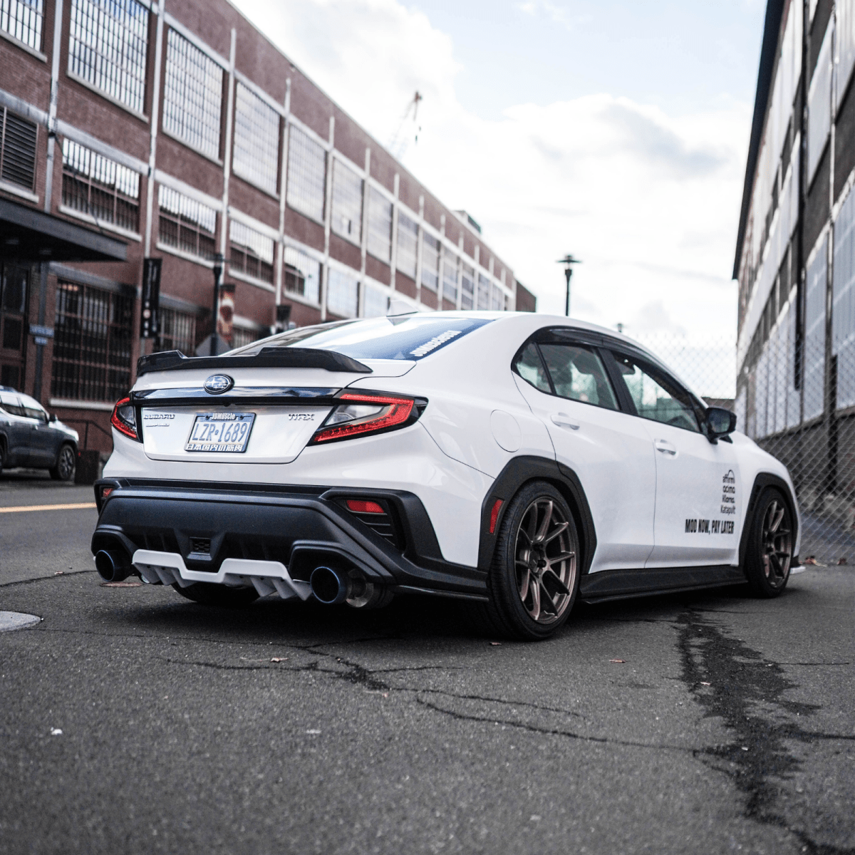 JDMuscle [22-26 WRX] Rear Diffuser V1 | Paint Matched / Gloss Black / Cherry Red