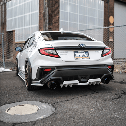 JDMuscle [22-26 WRX] Rear Diffuser V1 | Paint Matched / Gloss Black / Cherry Red