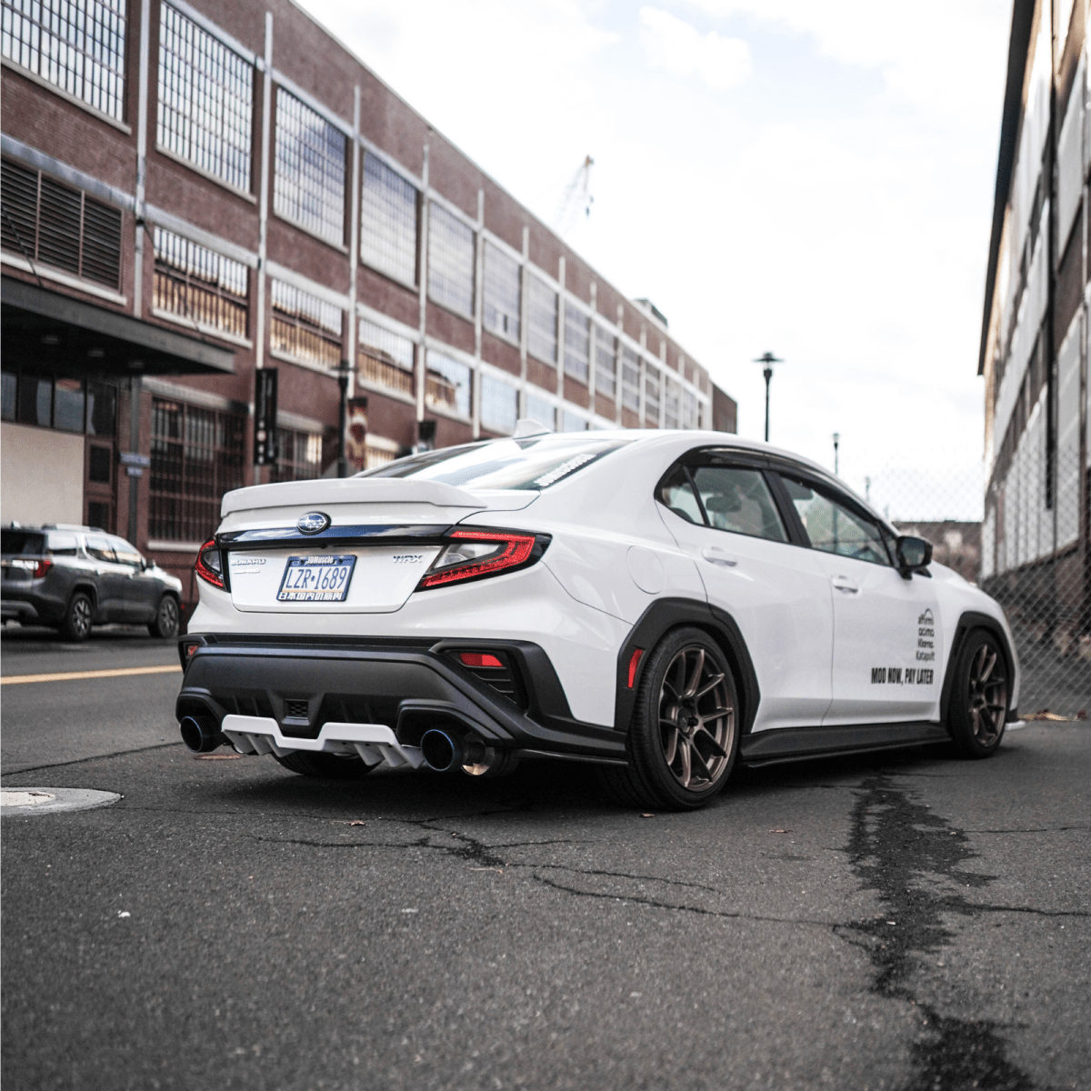 JDMuscle [22-26 WRX] Rear Diffuser V1 | Paint Matched / Gloss Black / Cherry Red
