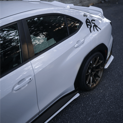 JDMuscle [22-26 WRX] Rear Spats - OE+ Style ABS / Paint Matched / Gloss Black