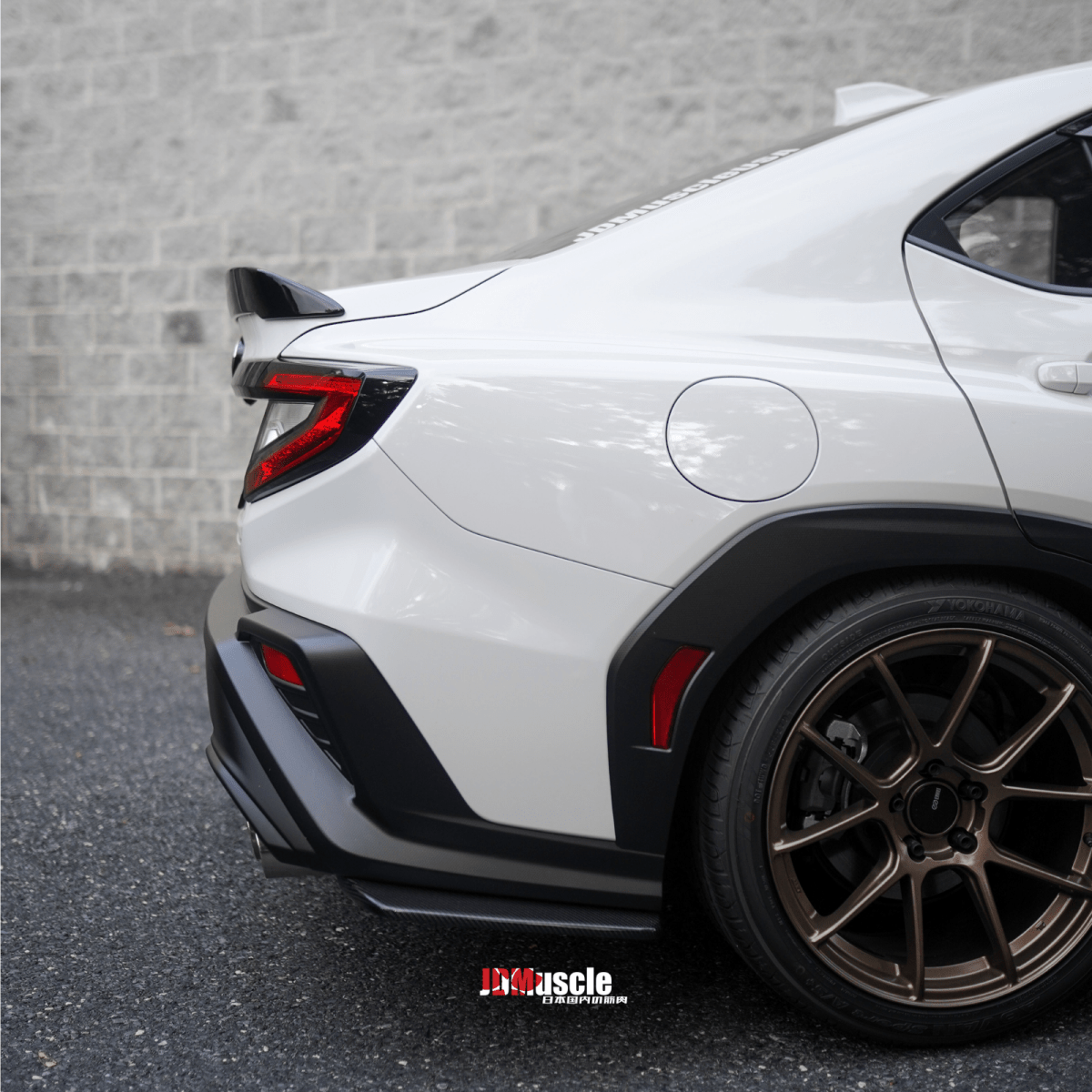 JDMuscle [22-26 WRX] STI Style Duck Bill Spoiler-Paint Matched/Gloss Black