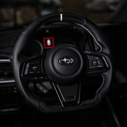 JDMuscle [22-26 WRX] Tanso Carbon Fiber Steering Wheel Lower Trim Cover