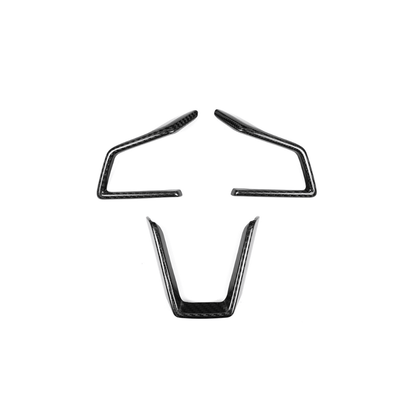 JDMuscle [22-26 WRX] Tanso Carbon Fiber Steering Wheel Trim Covers / Replacements