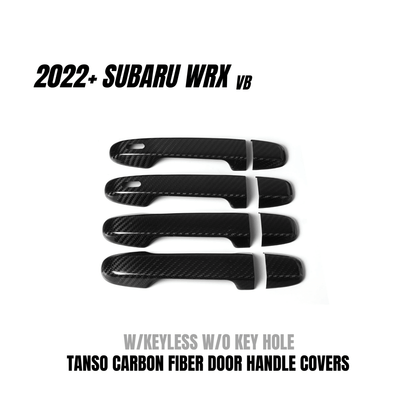 JDMuscle [22-26 WRX] Tanso Pre-preg Carbon Fiber Door Handle Covers w/ Gloss Finish
