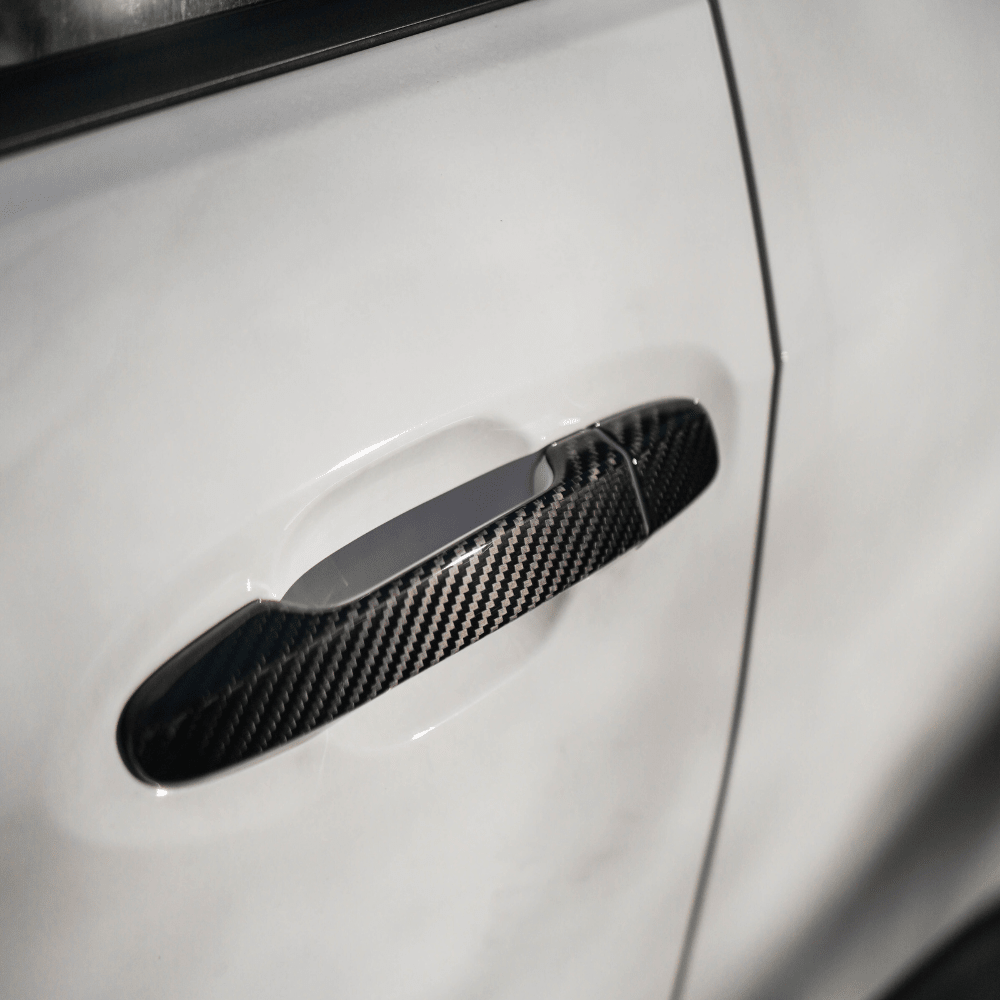 JDMuscle [22-26 WRX] Tanso Pre-preg Carbon Fiber Door Handle Covers w/ Gloss Finish