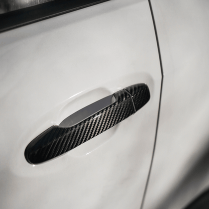 JDMuscle [22-26 WRX] Tanso Pre-preg Carbon Fiber Door Handle Covers w/ Gloss Finish