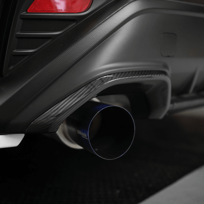 JDMuscle [22-26 WRX] Tanso Pre-preg Carbon Fiber Exhaust Finisher Trim Covers w/ Gloss Finish
