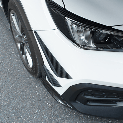 JDMuscle [22-26 WRX] Tanso Pre-preg Carbon Fiber Front Bumper Canards Set of 4